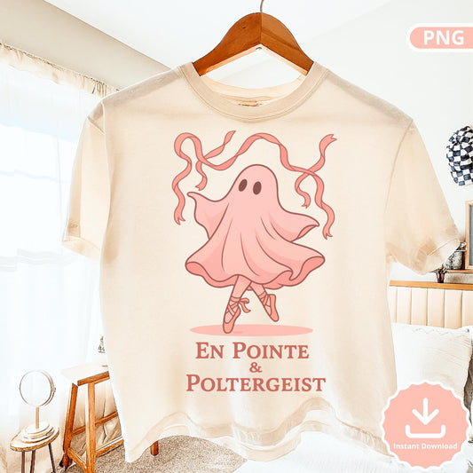 Ballerina Ghost PNG: Ballet Halloween Sublimation Design (Digital Download