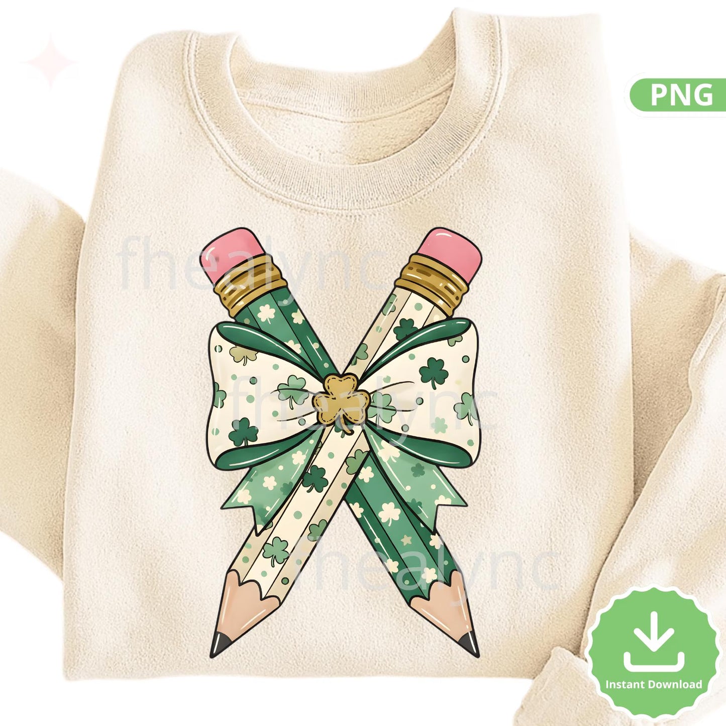 St Patrick’s Day Teacher PNG, Lucky Teacher Pencil Bow Clipart, Shamrock School PNG, Classroom St Patricks Sublimation (Digital Download)