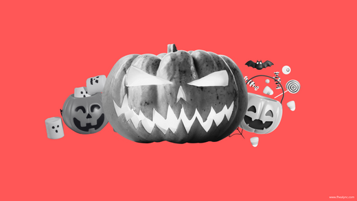 Spooky Jack-O’-Lantern and Halloween Decorations – Ideal Visual for 'T Shirt Friends Horror' Gift Ideas and Halloween-Themed Apparel for Horror Enthusiasts.