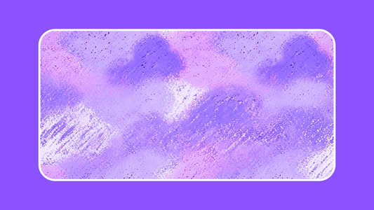 Abstract purple and pink artwork symbolizing a blind artist's emotional journey and inspiration.