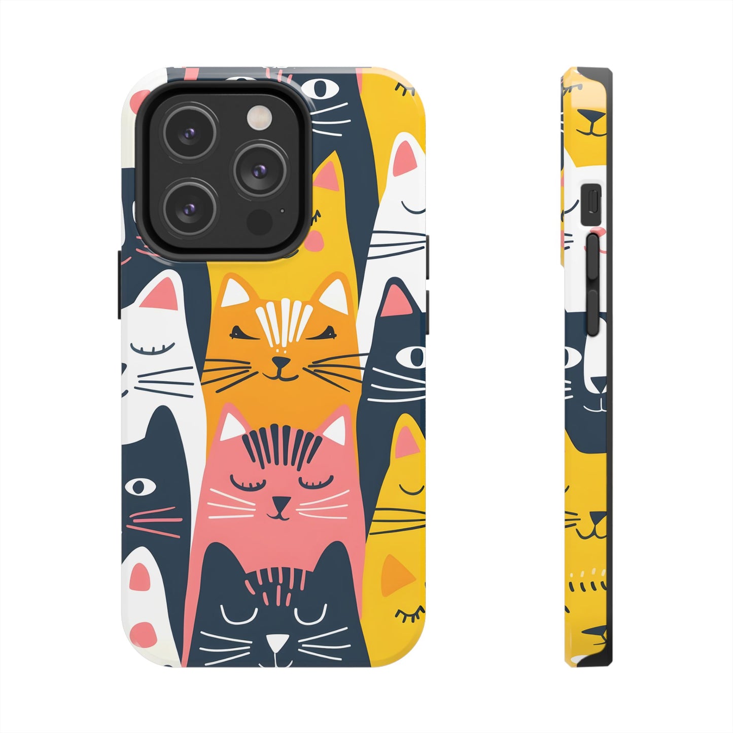 Cute cat illustration iPhone Case