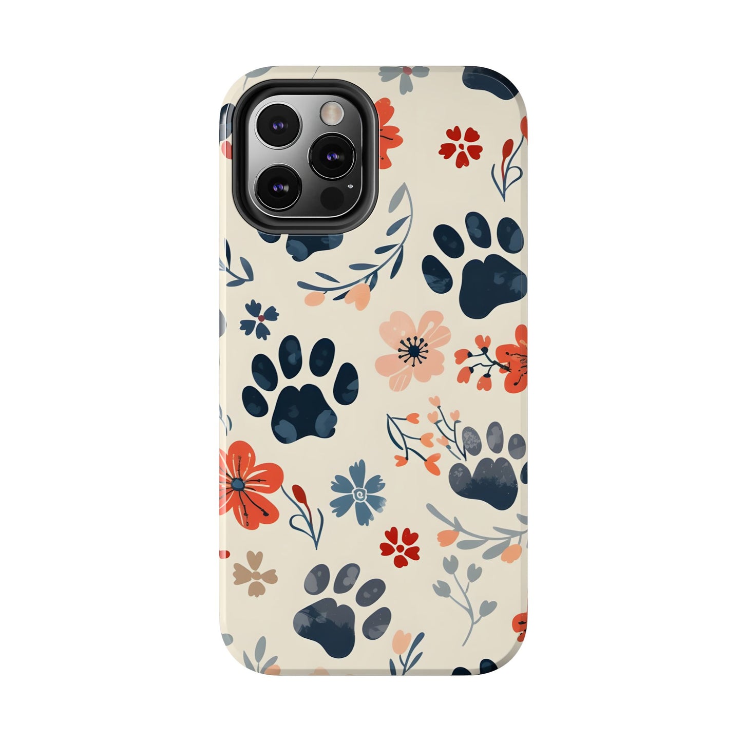 Paws and flowers iPhone Case