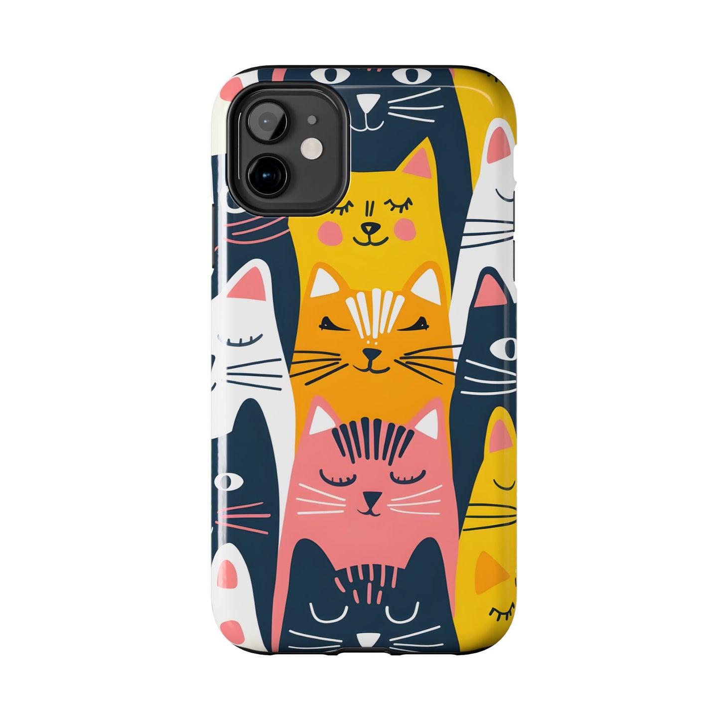 Cute cat illustration iPhone Case