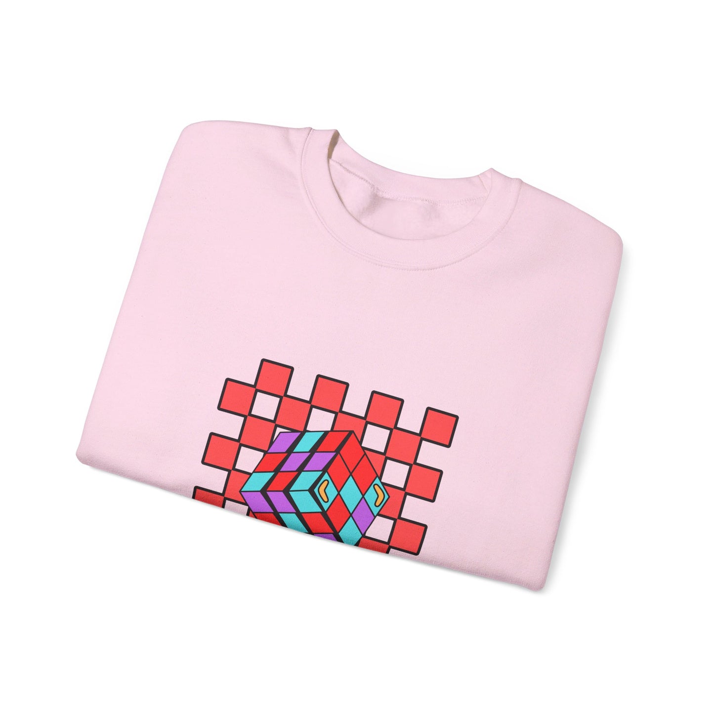 Retro Rubik's Cube Unisex Heavy Blend™ Crewneck Sweatshirt