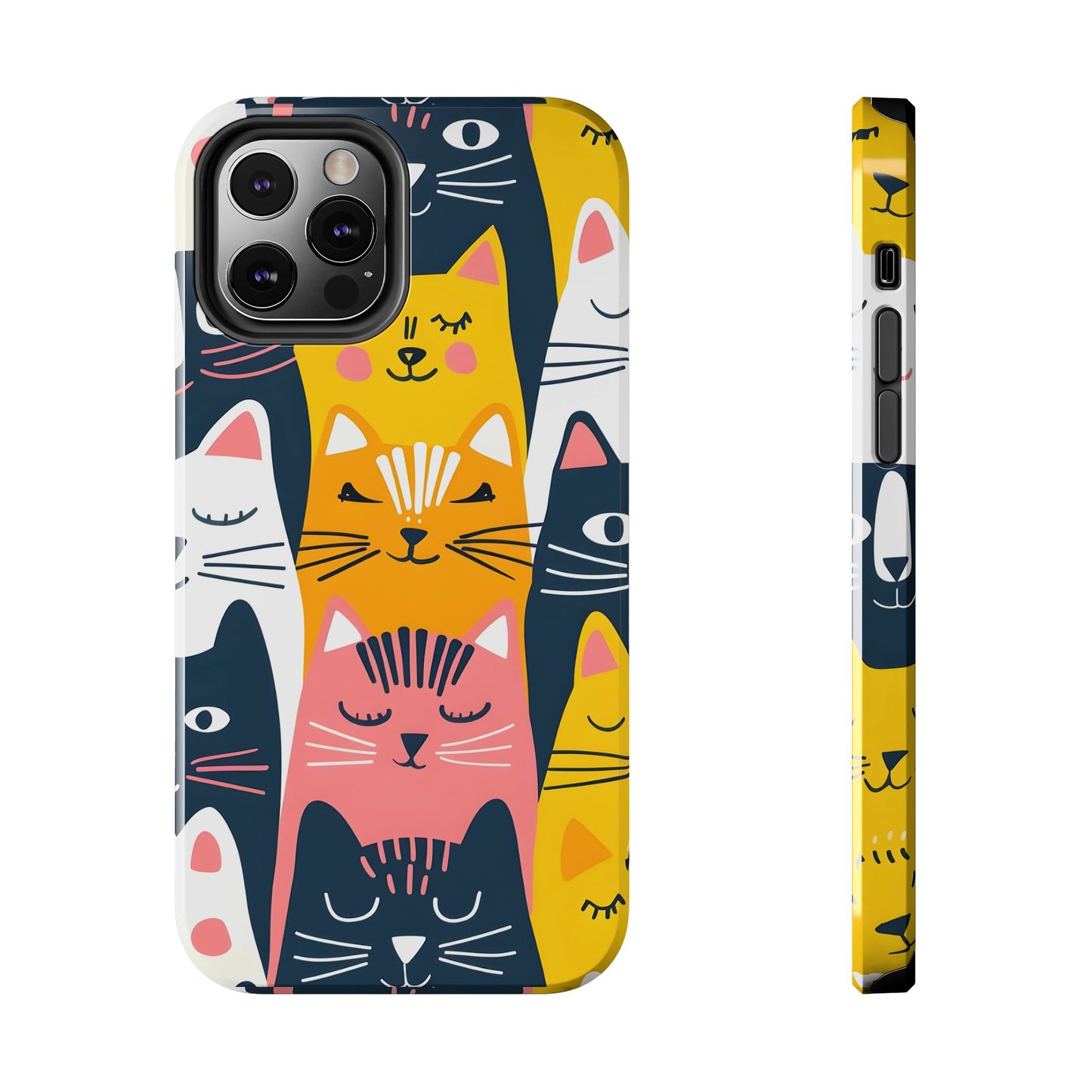 Cute cat illustration iPhone Case