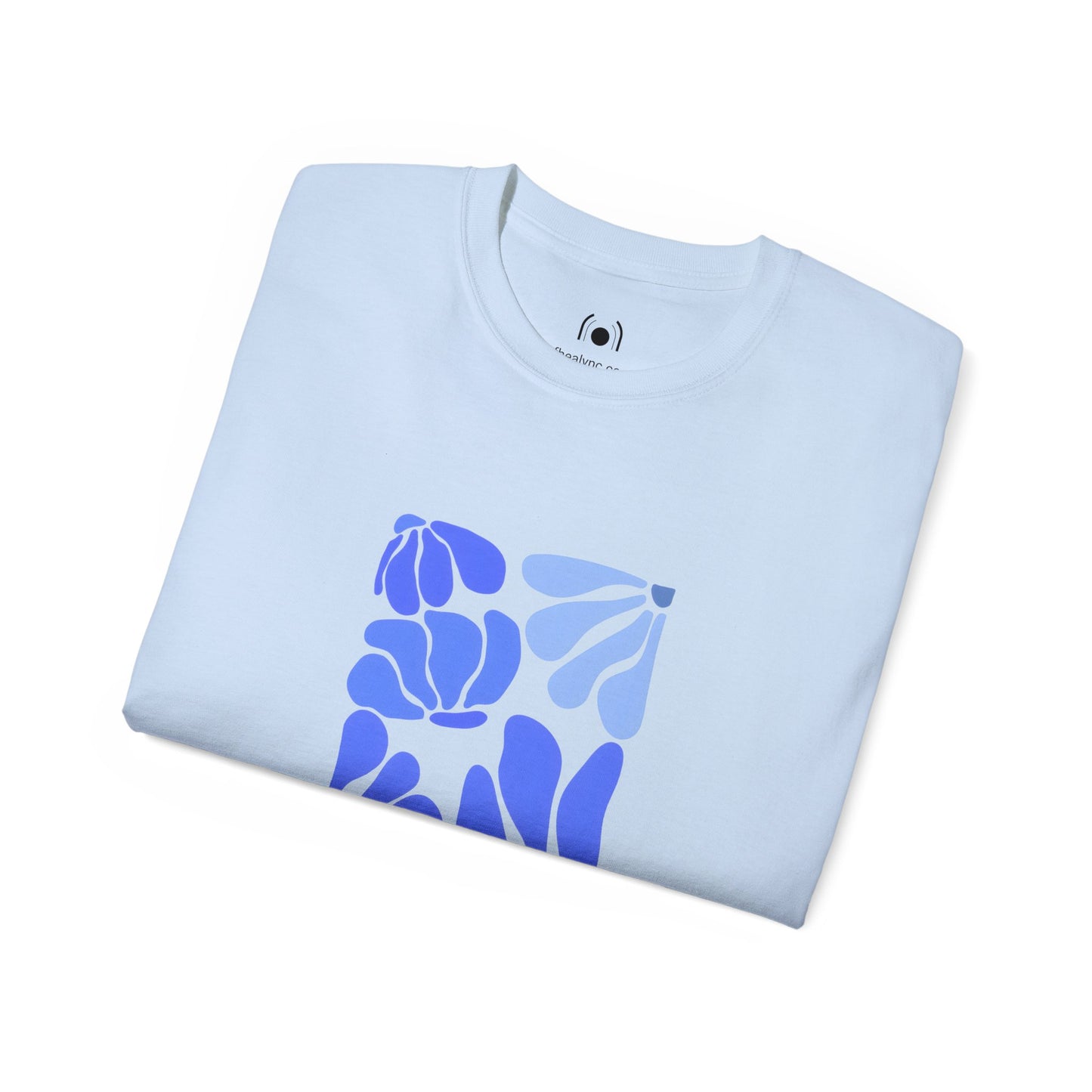 Blue Floral Unisex Ultra Cotton T-shirt