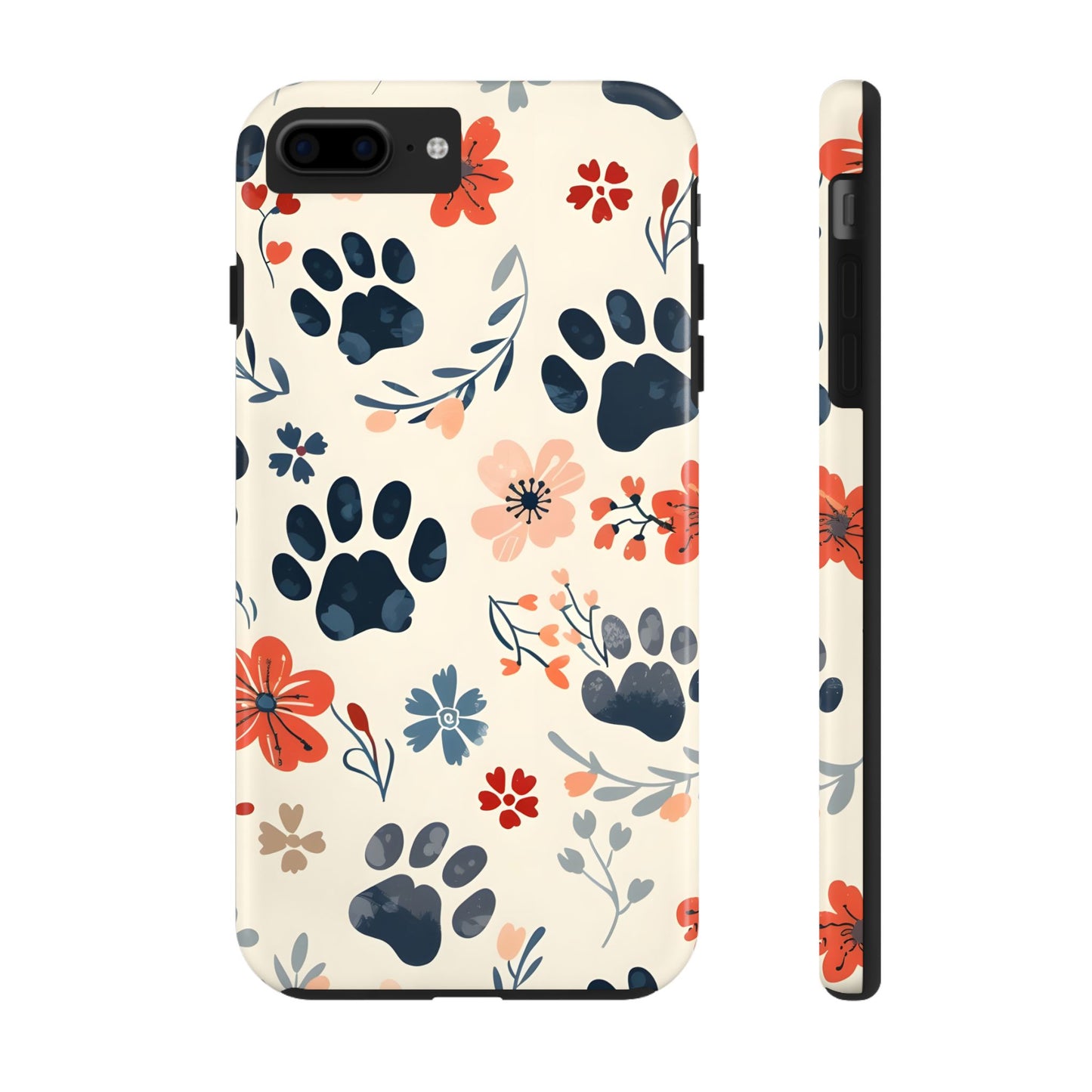 Paws and flowers iPhone Case