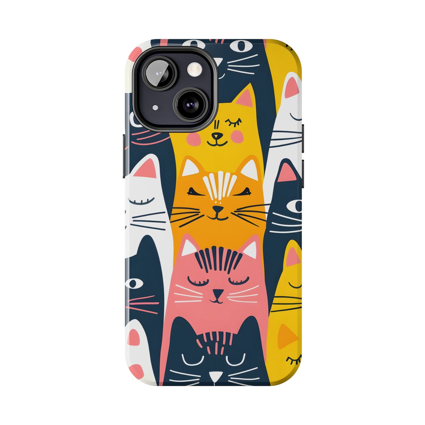 Cute cat illustration iPhone Case