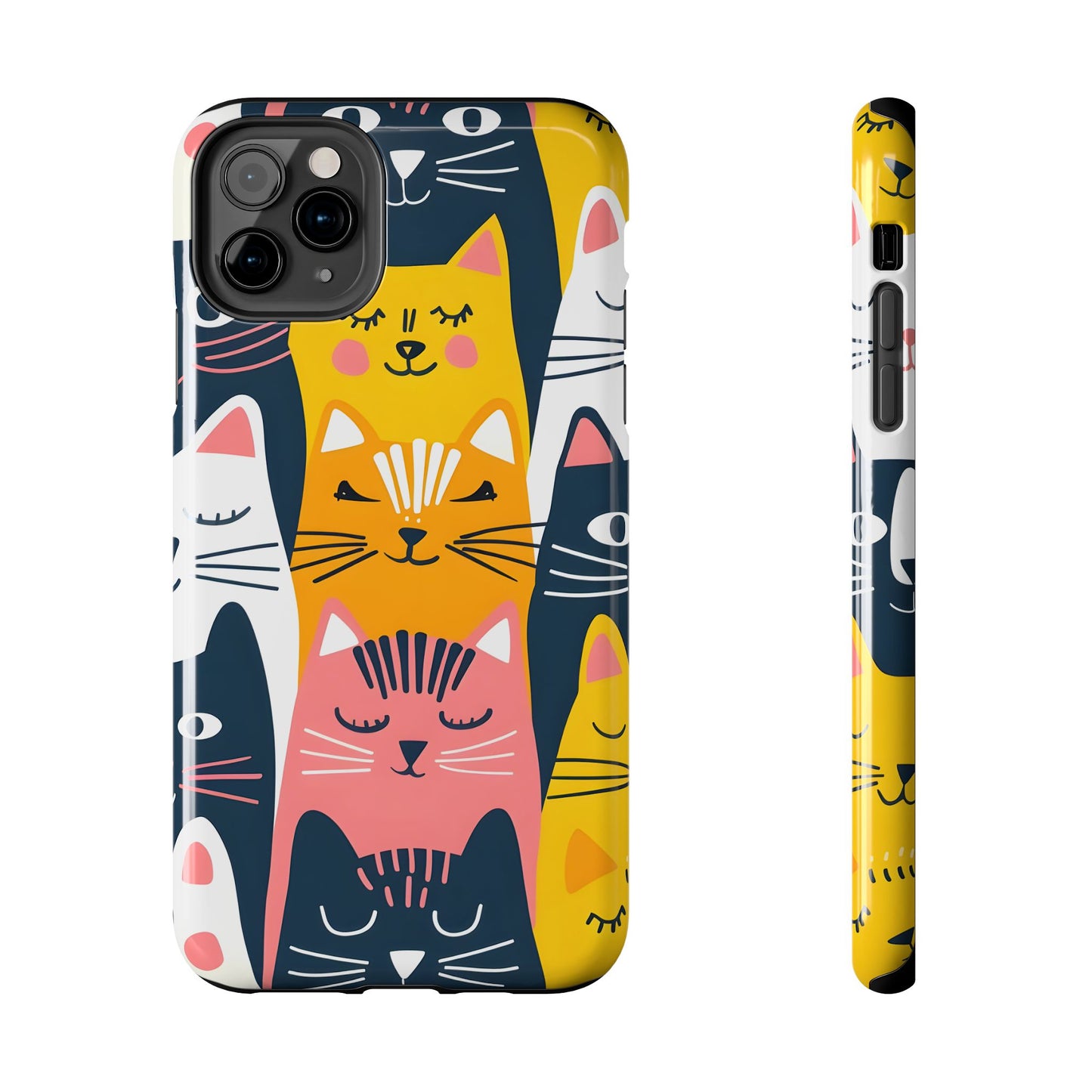 Cute cat illustration iPhone Case