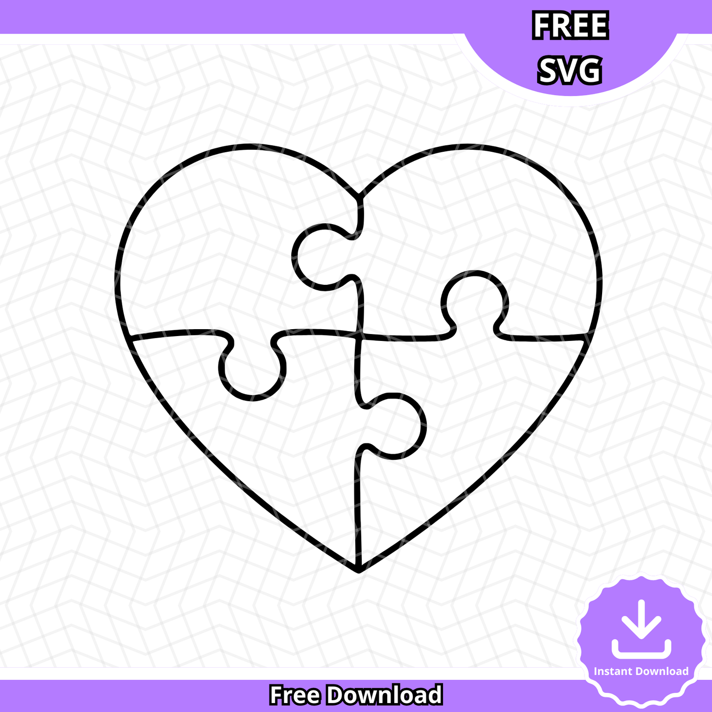 Puzzle Heart SVG (Free Download)