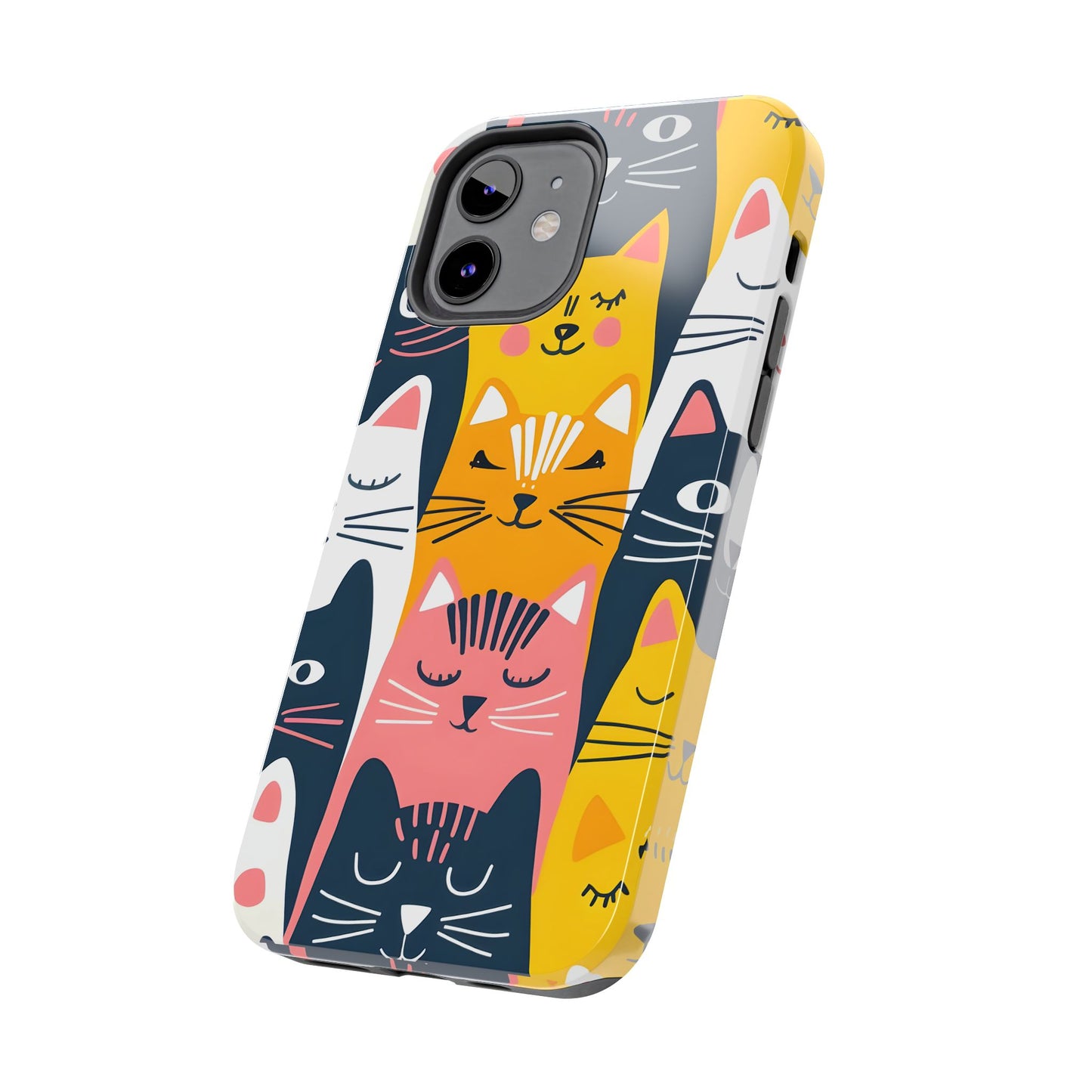 Cute cat illustration iPhone Case