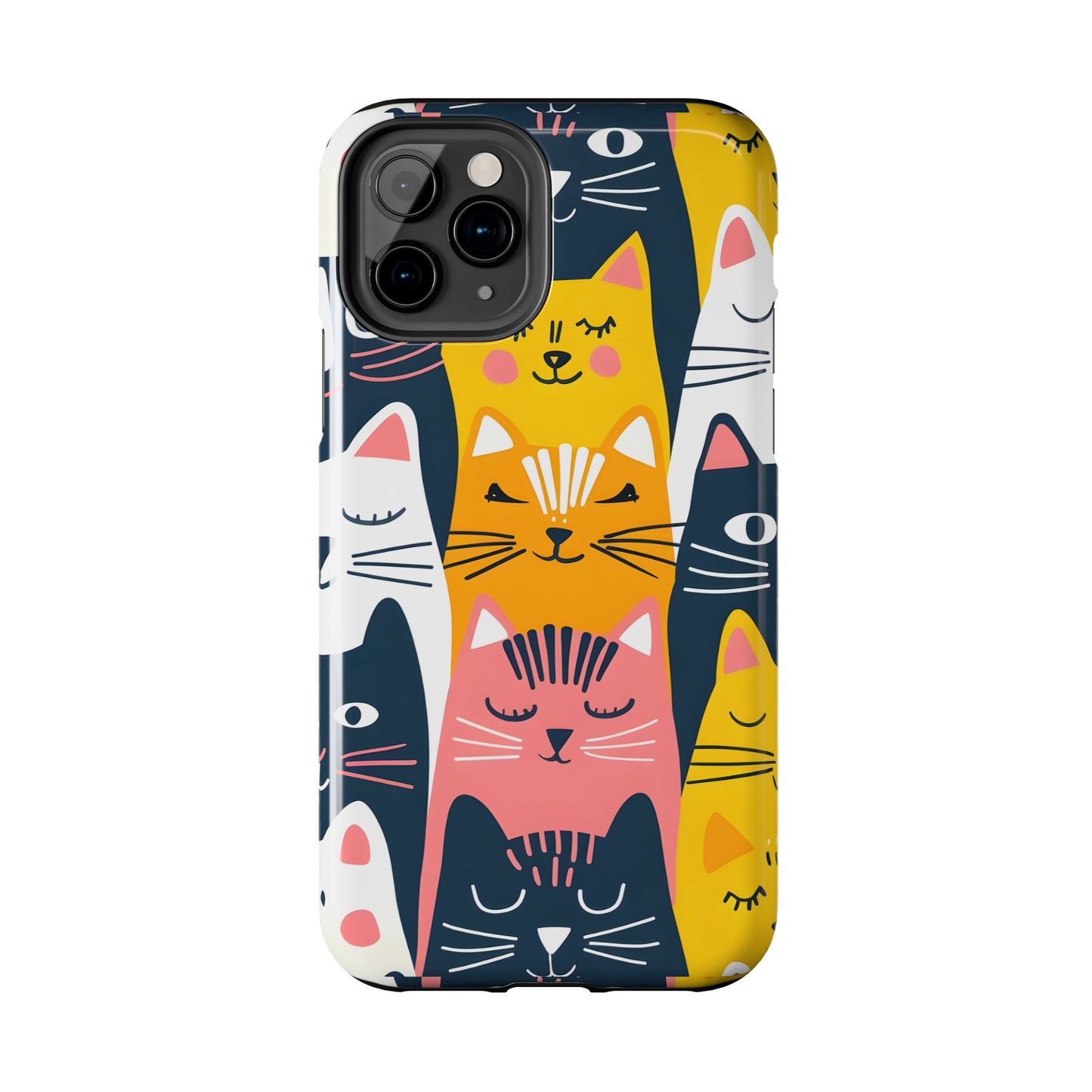 Cute cat illustration iPhone Case