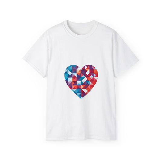 Tee-shirt ultra coton unisexe coeur