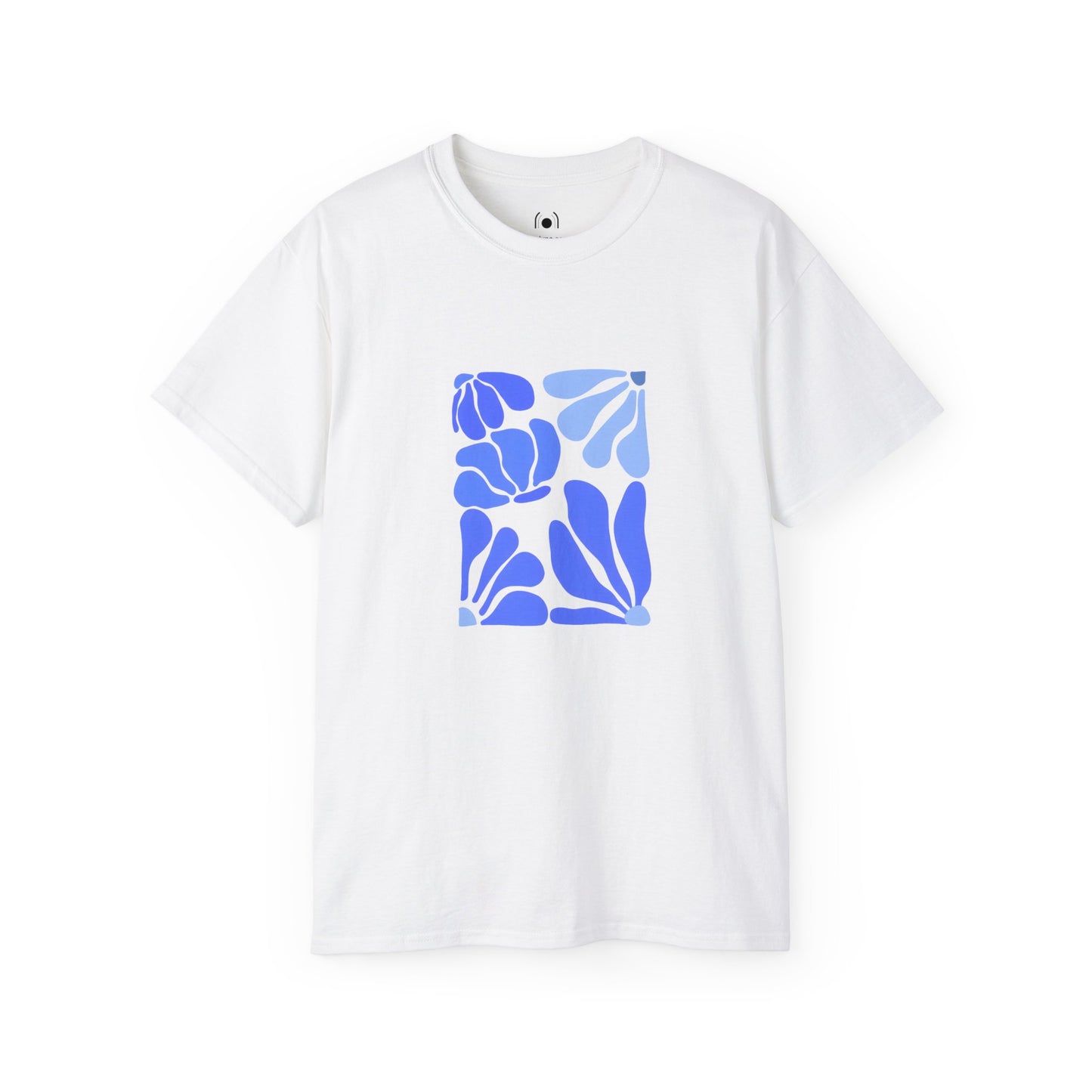 Blue Floral Unisex Ultra Cotton T-shirt