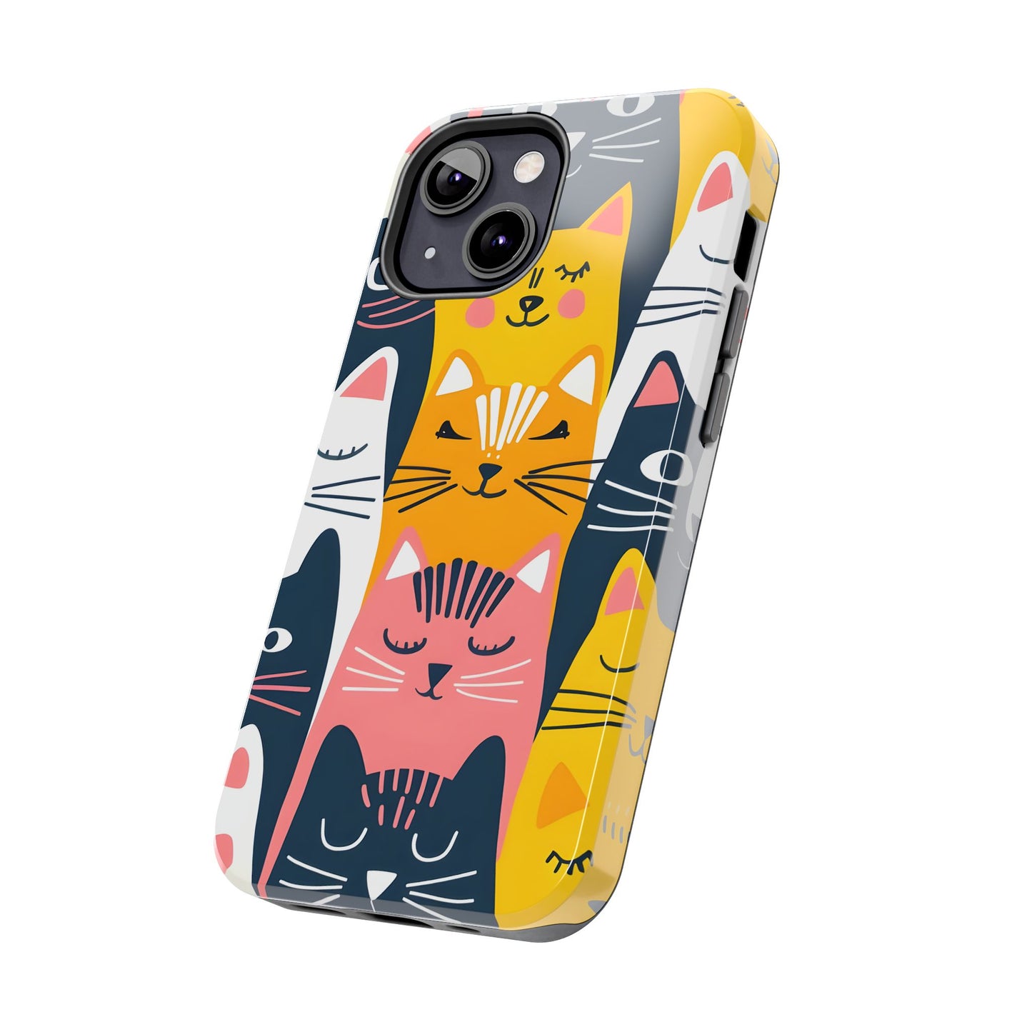 Cute cat illustration iPhone Case