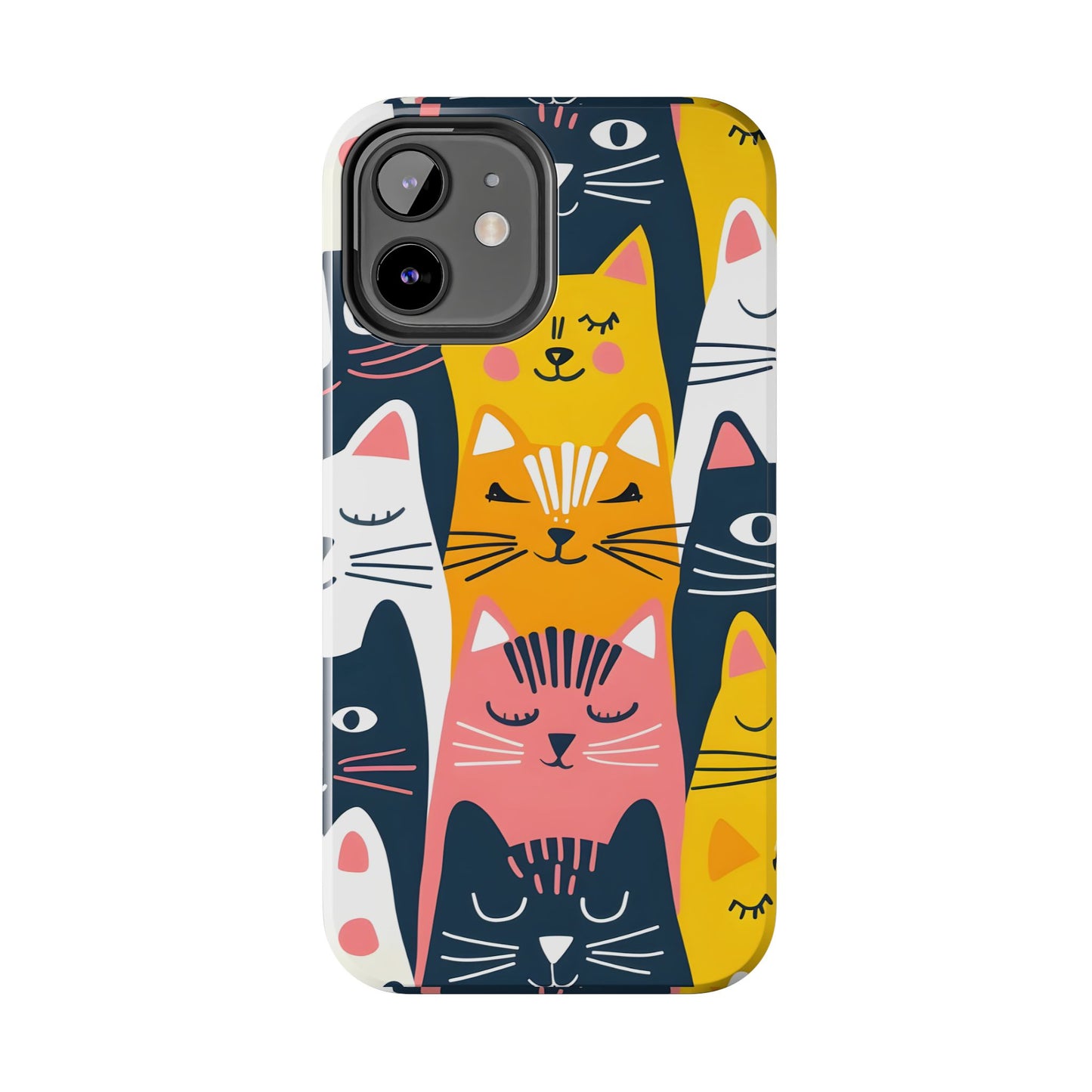 Cute cat illustration iPhone Case