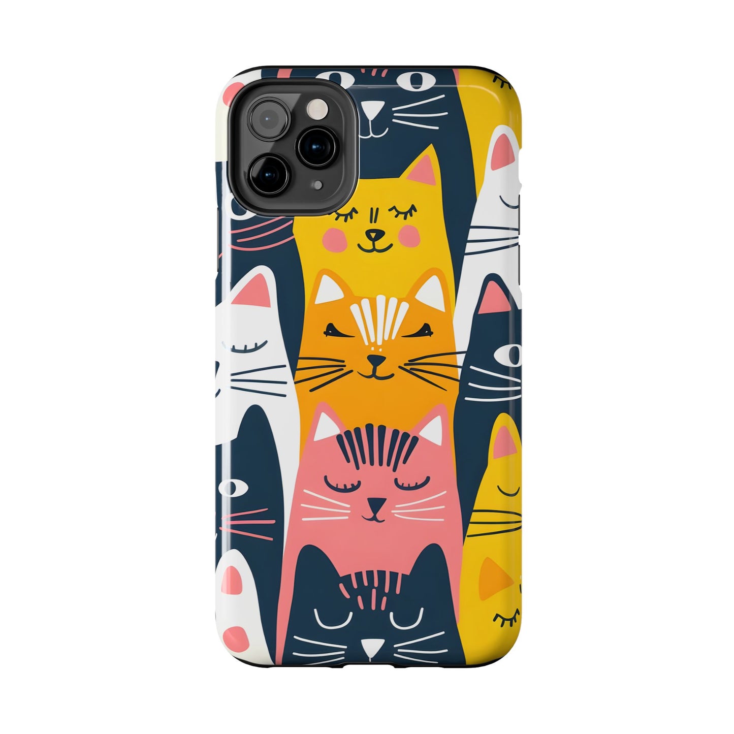 Cute cat illustration iPhone Case