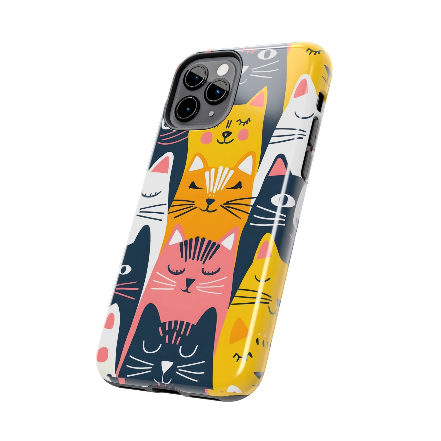 Cute cat illustration iPhone Case