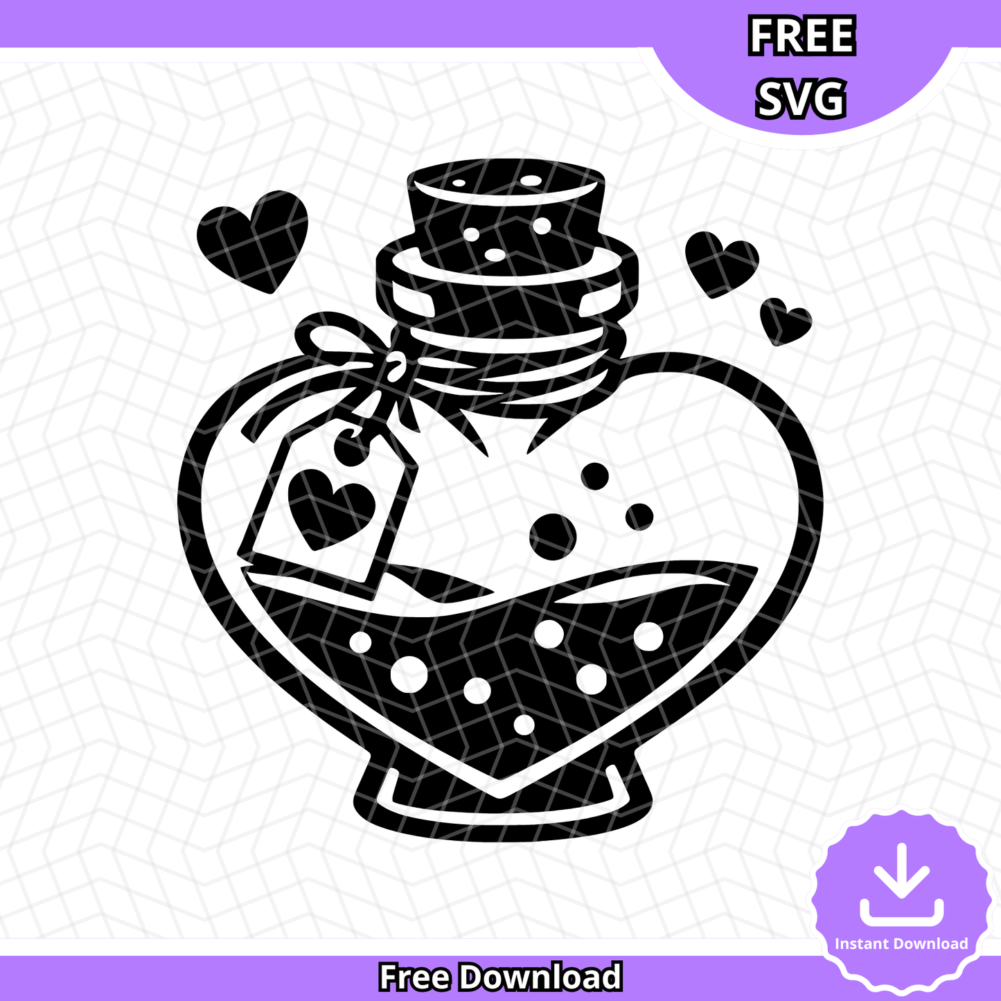 Love Potion Bottle SVG (Free Download)