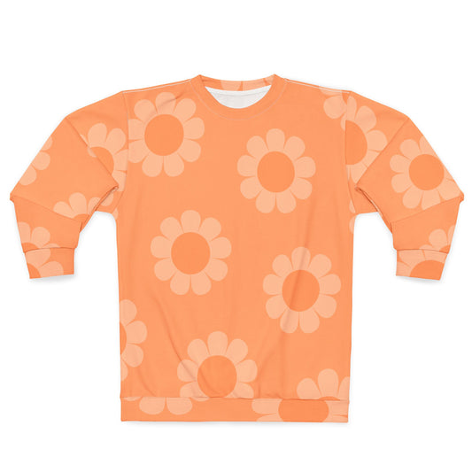 Orange Floral Unisex Sweatshirt