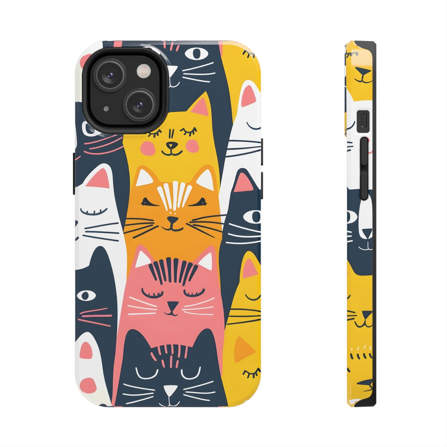 Cute cat illustration iPhone Case