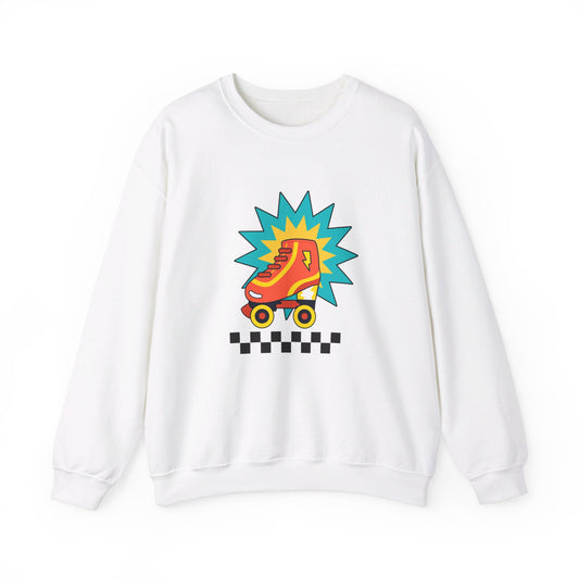 Retro Roller Skate Unisex Heavy Blend™ Crewneck Sweatshirt