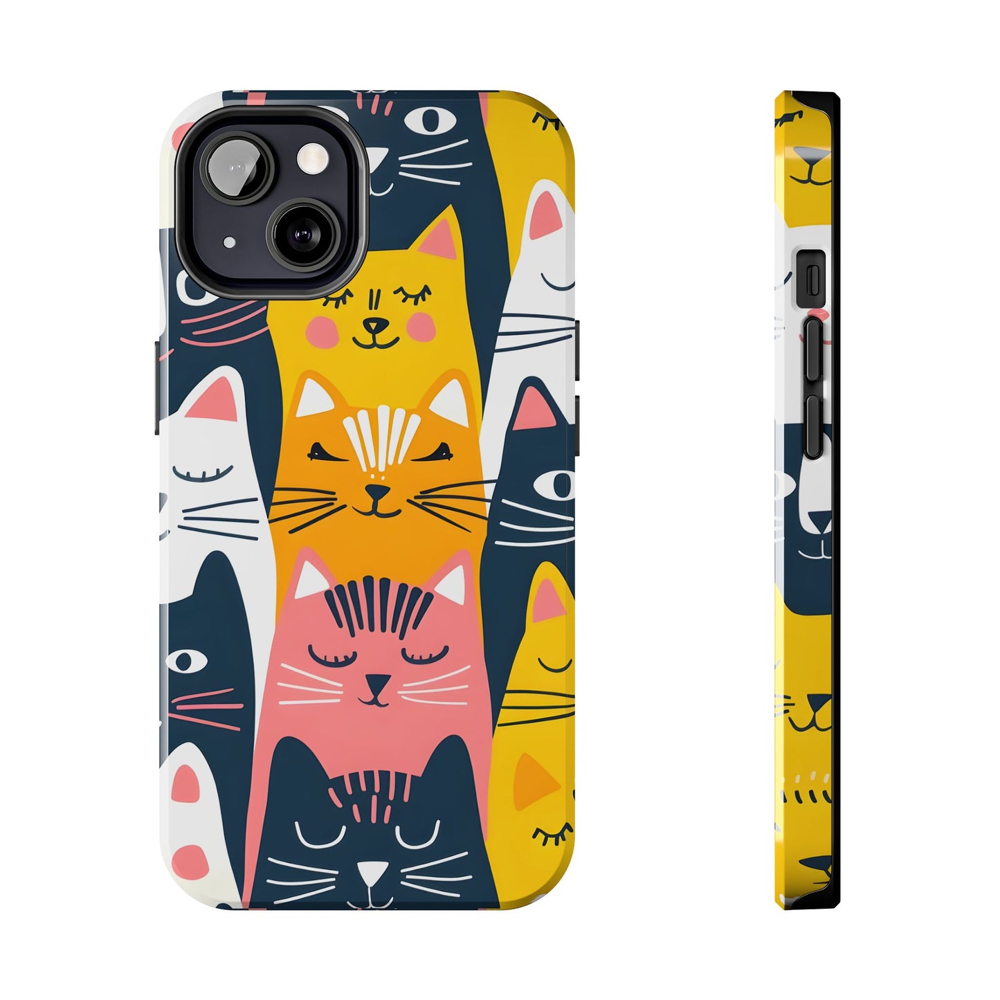 Cute cat illustration iPhone Case