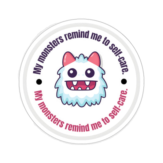 Self-care Monster Kiss-Cut Stickers