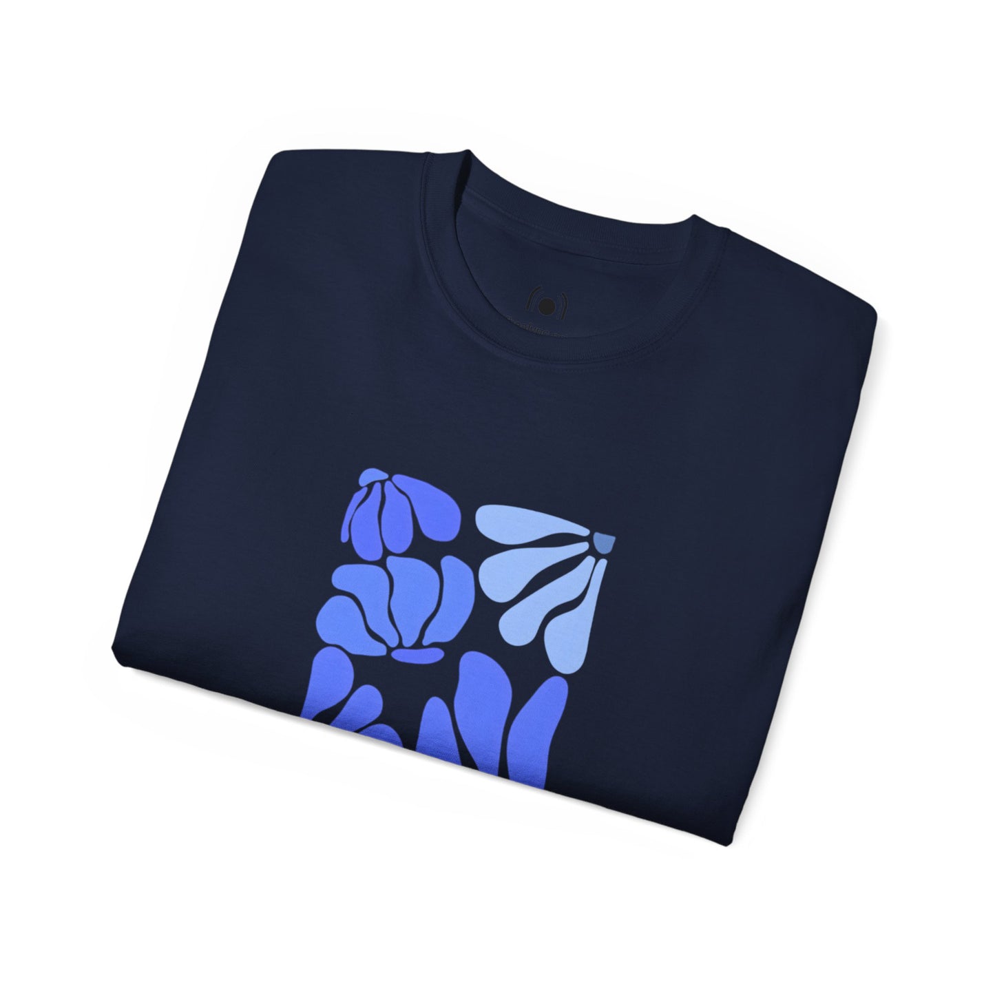 Blue Floral Unisex Ultra Cotton T-shirt