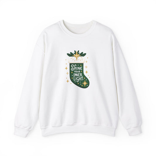 Bas de Noël Faites briller votre lumière intérieure Unisex Heavy Blend™ Crewneck Sweatshirt