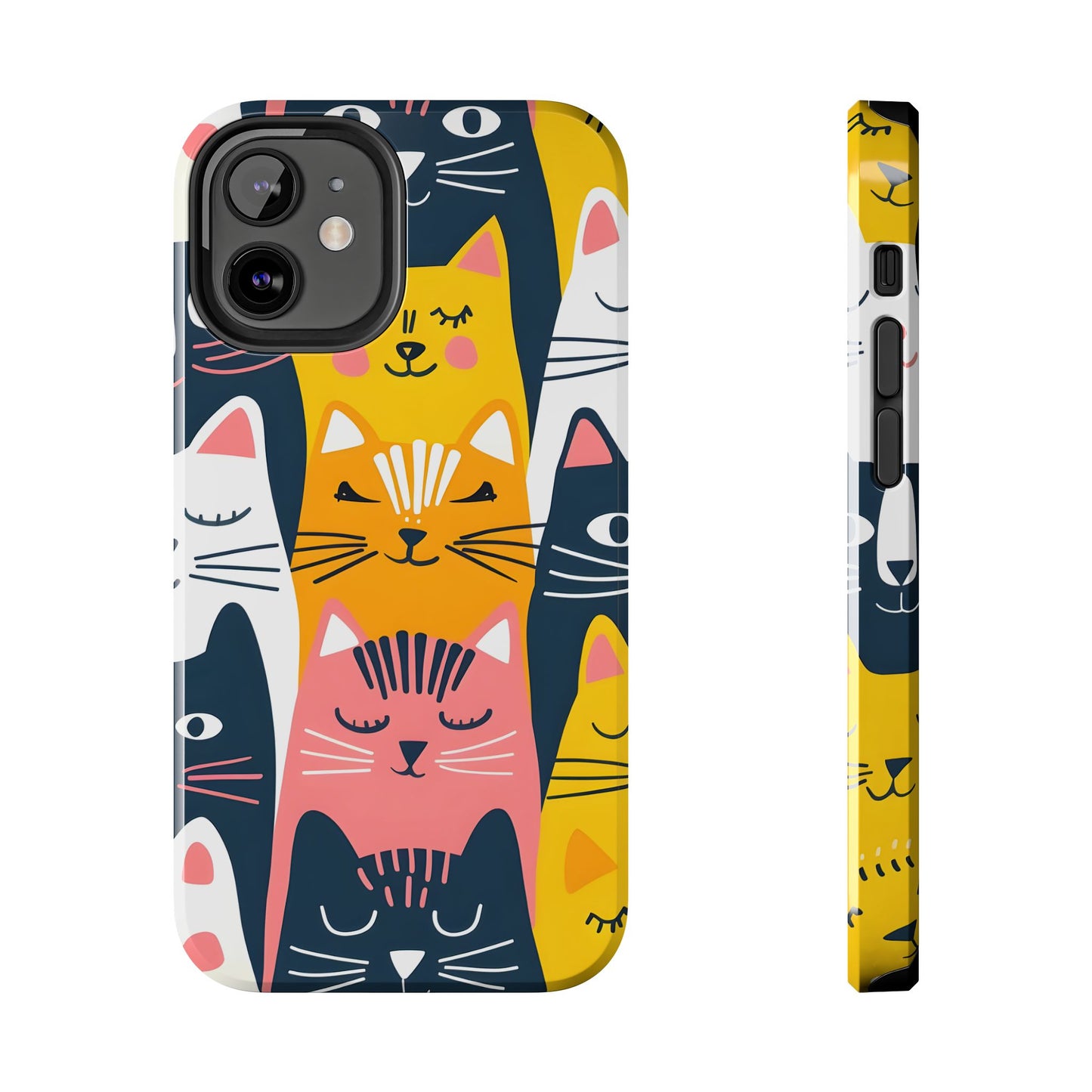 Cute cat illustration iPhone Case