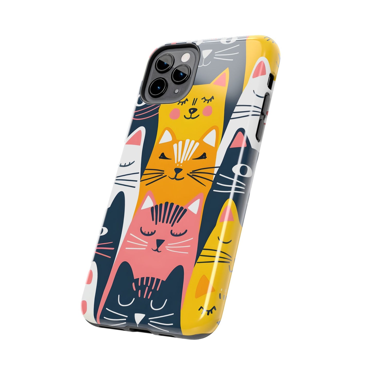 Cute cat illustration iPhone Case