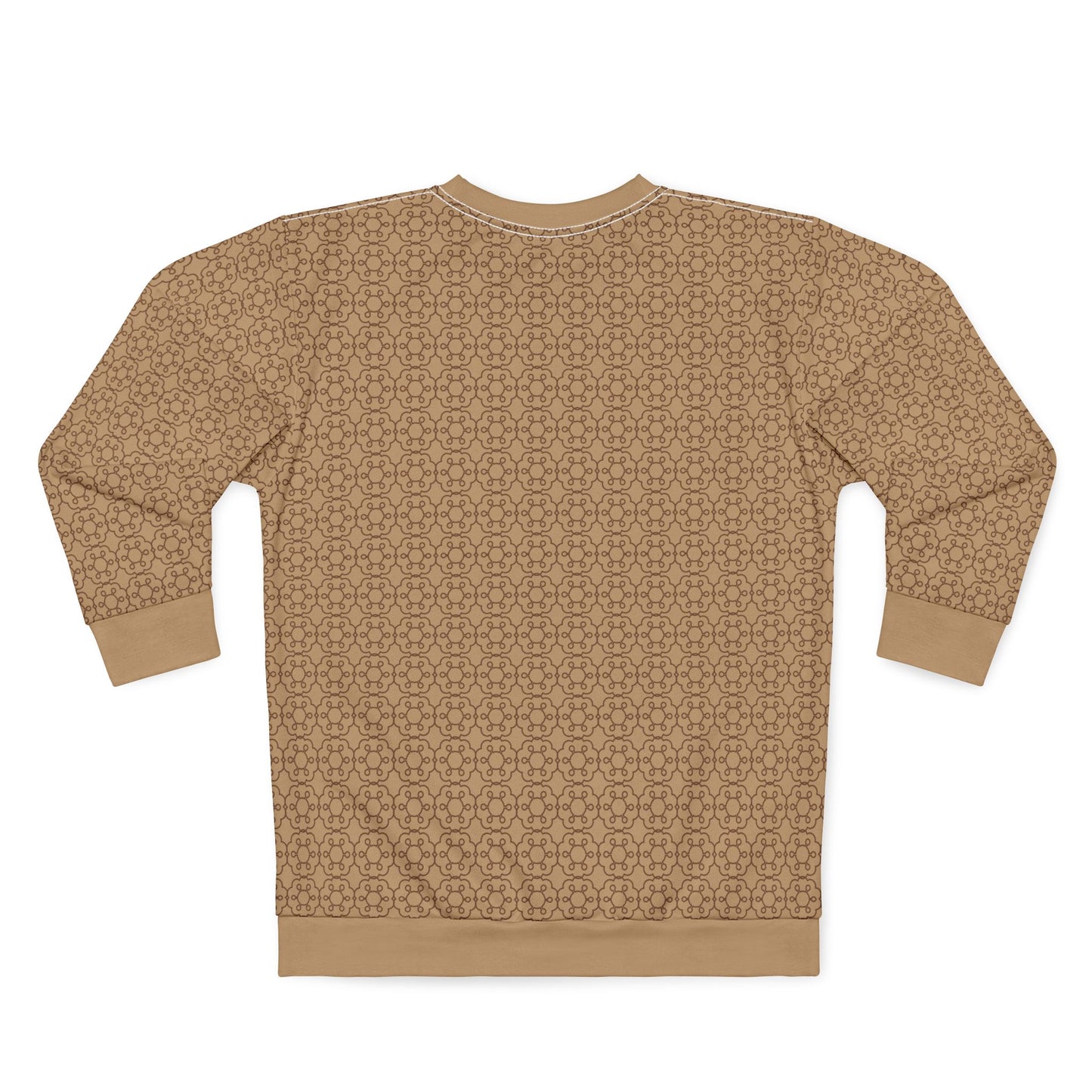 Classic Beige Patterned Unisex Sweatshirt