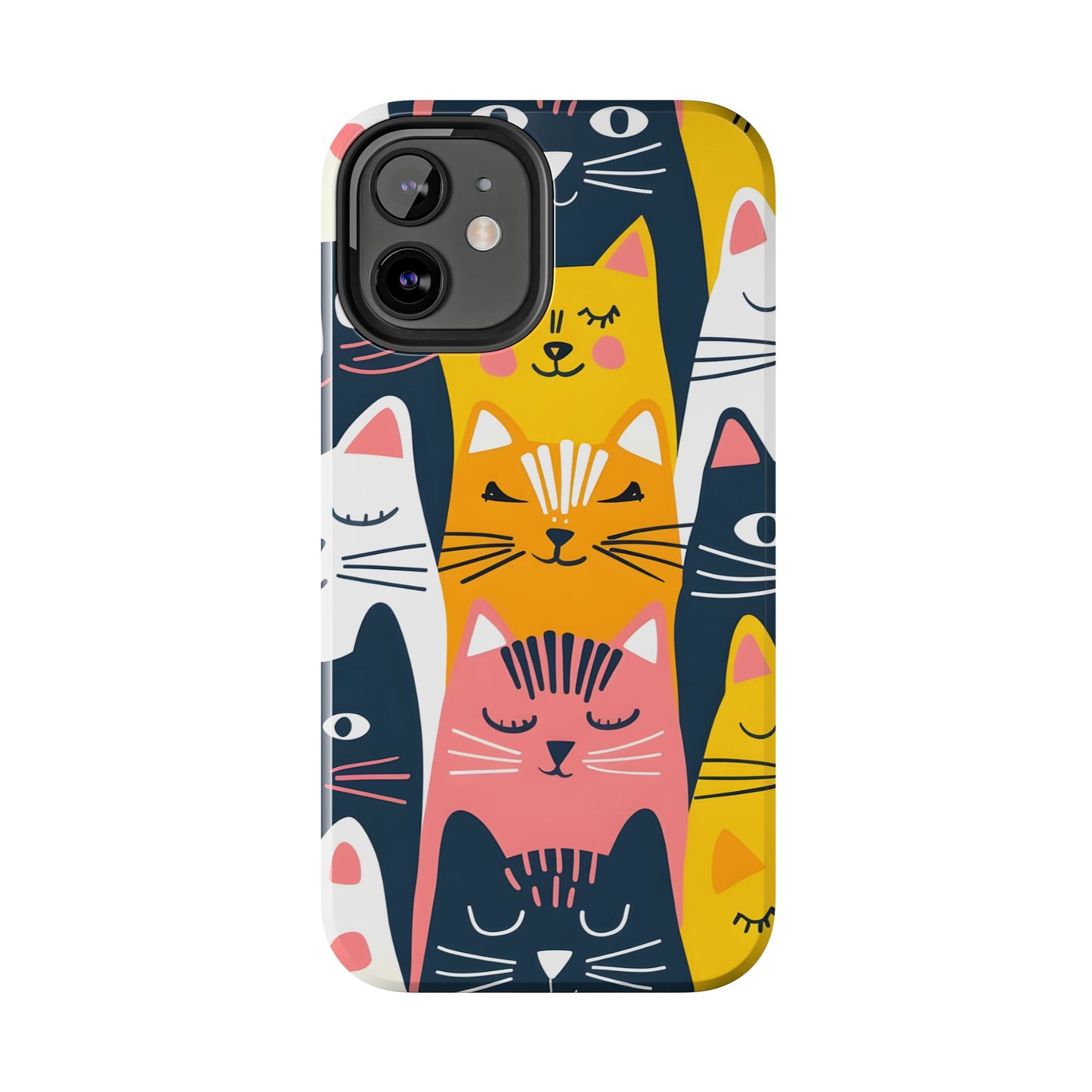 Cute cat illustration iPhone Case