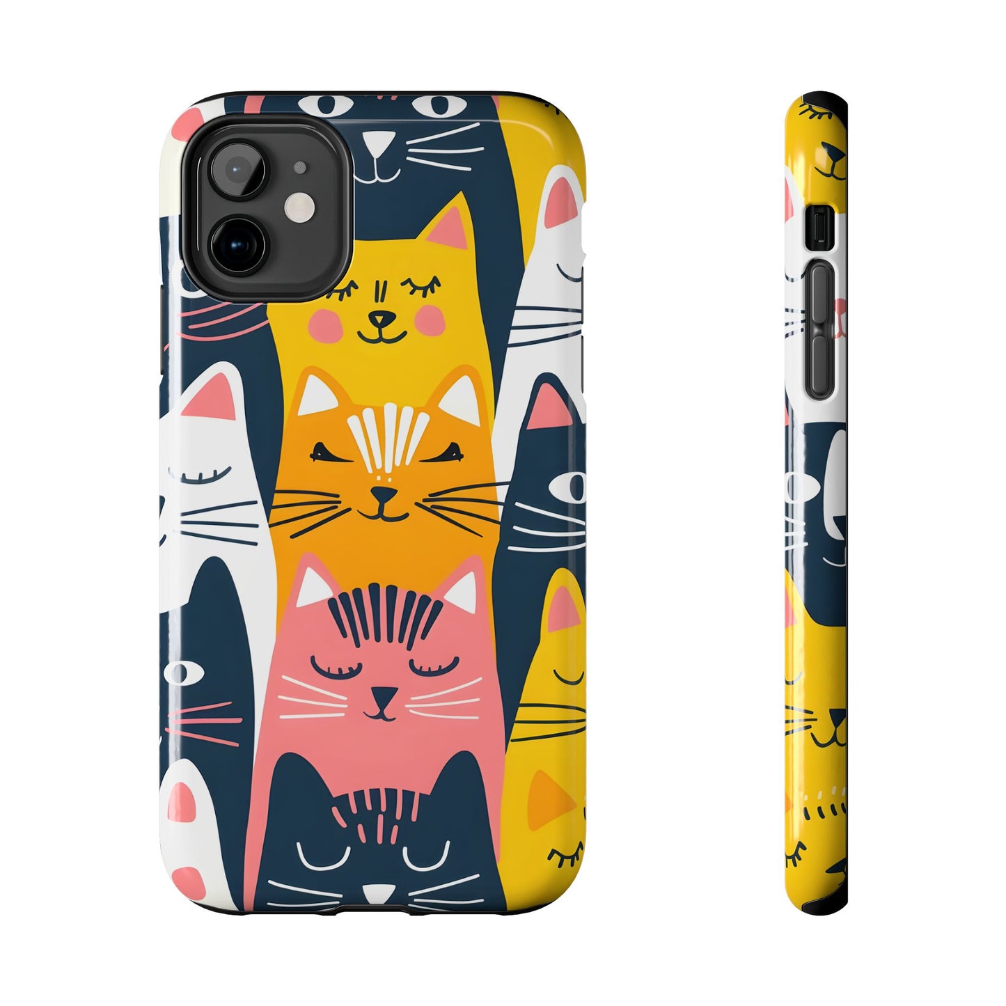 Cute cat illustration iPhone Case