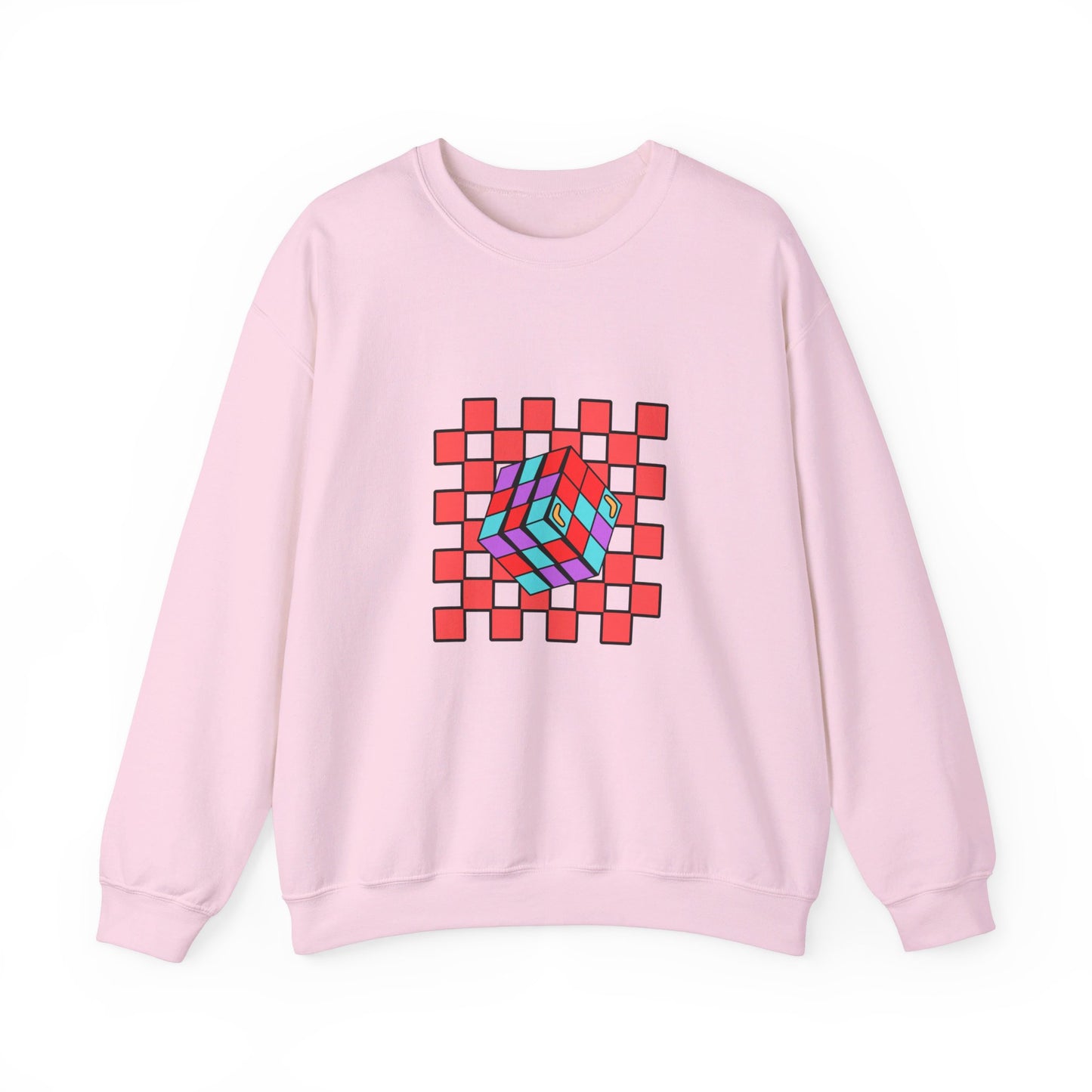 Retro Rubik's Cube Unisex Heavy Blend™ Crewneck Sweatshirt