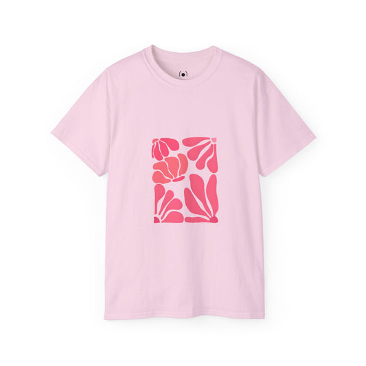 Pink Floral Unisex Ultra Cotton T-shirt