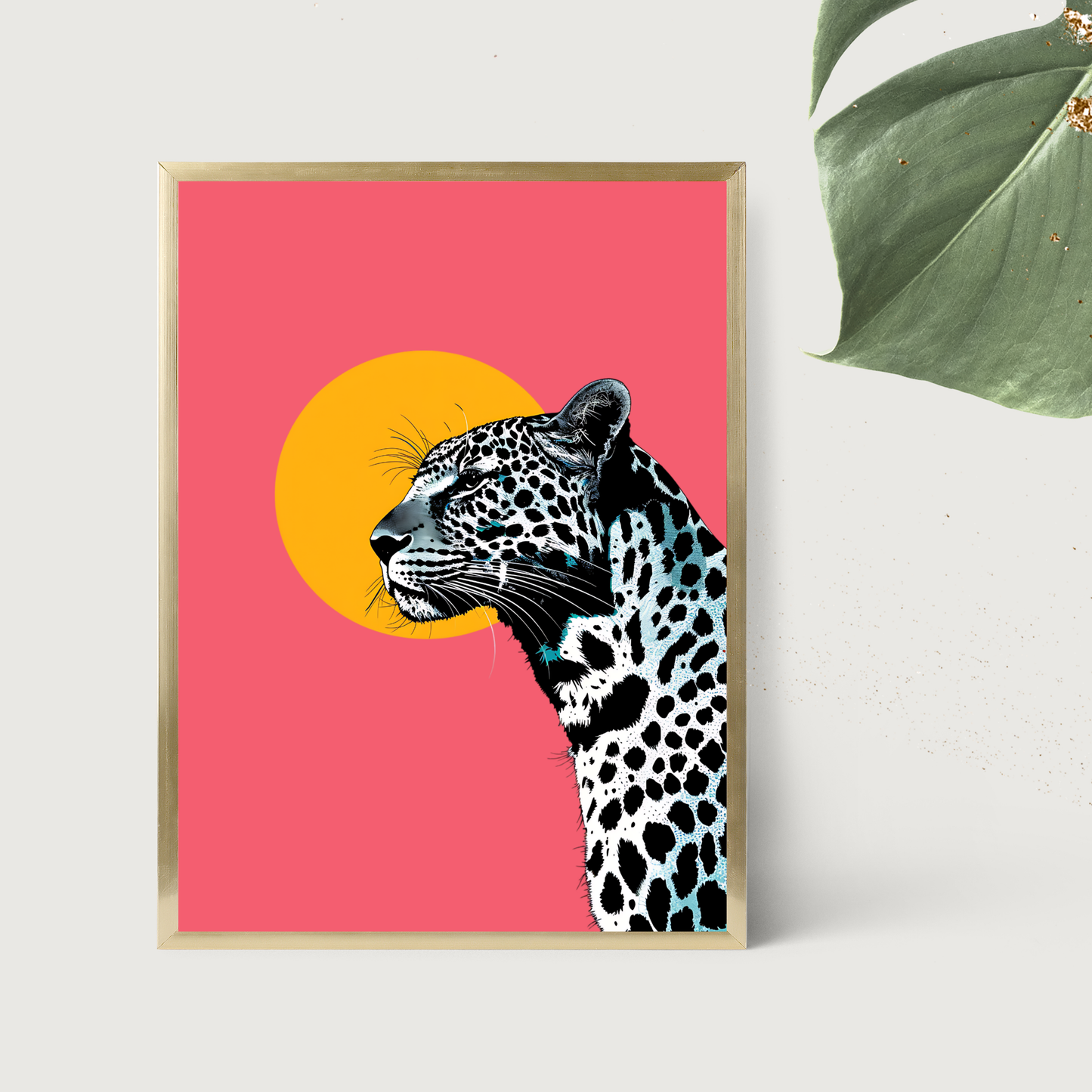 Leopard Sun Digital Poster