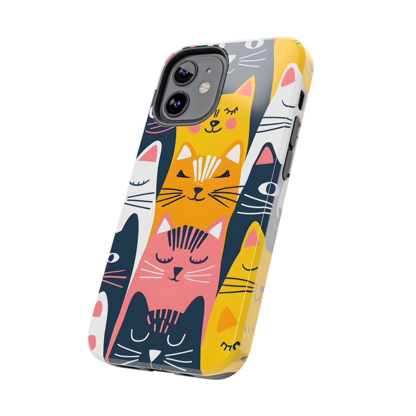 Cute cat illustration iPhone Case