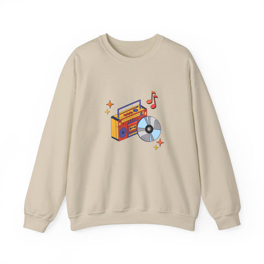 Retro Stereo and CD Unisex Heavy Blend™ Crewneck Sweatshirt