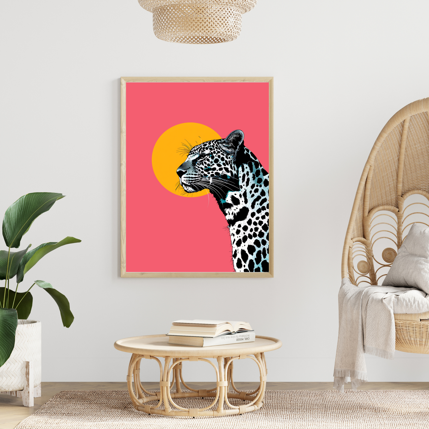 Leopard Sun Digital Poster