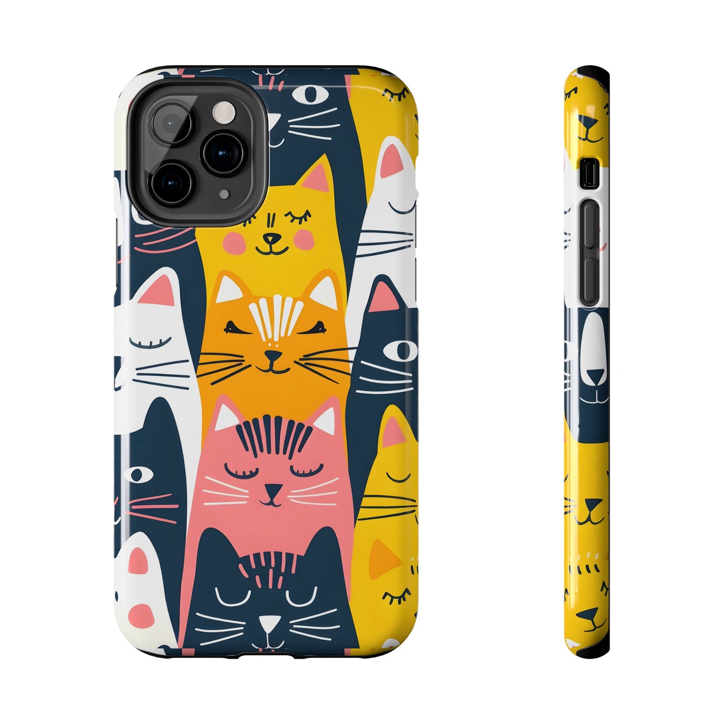 Cute cat illustration iPhone Case