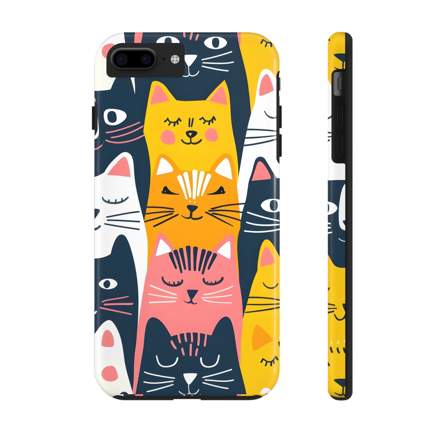 Cute cat illustration iPhone Case