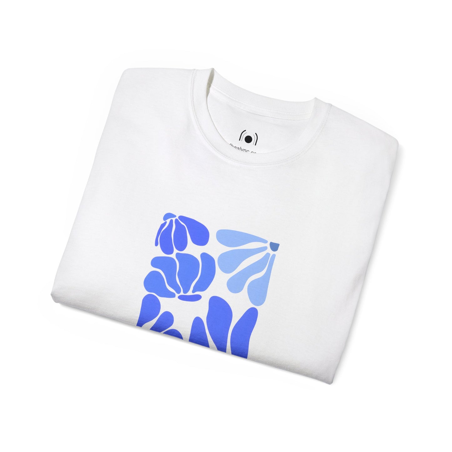 Blue Floral Unisex Ultra Cotton T-shirt