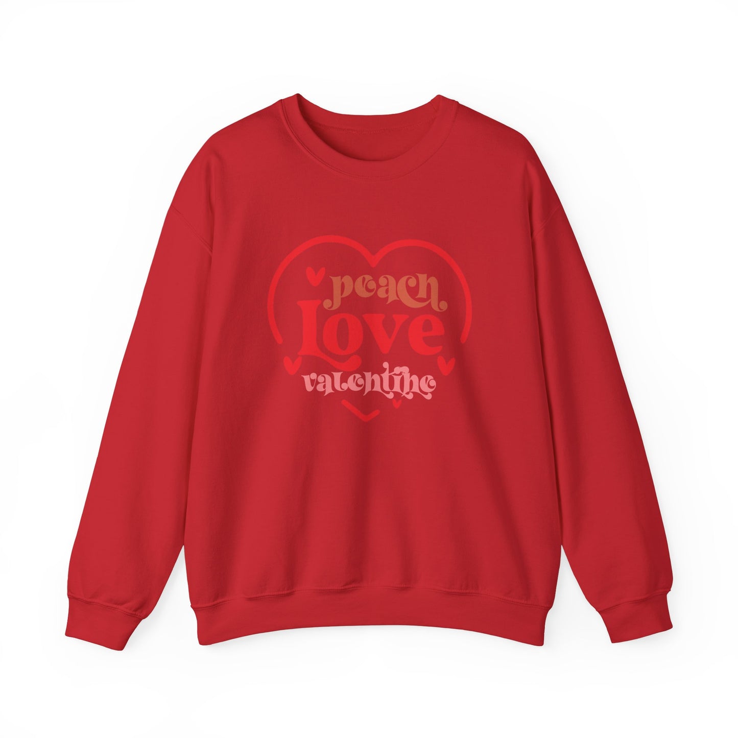 Peach Love Valentine Unisex Heavy Blend™ Crewneck Sweatshirt