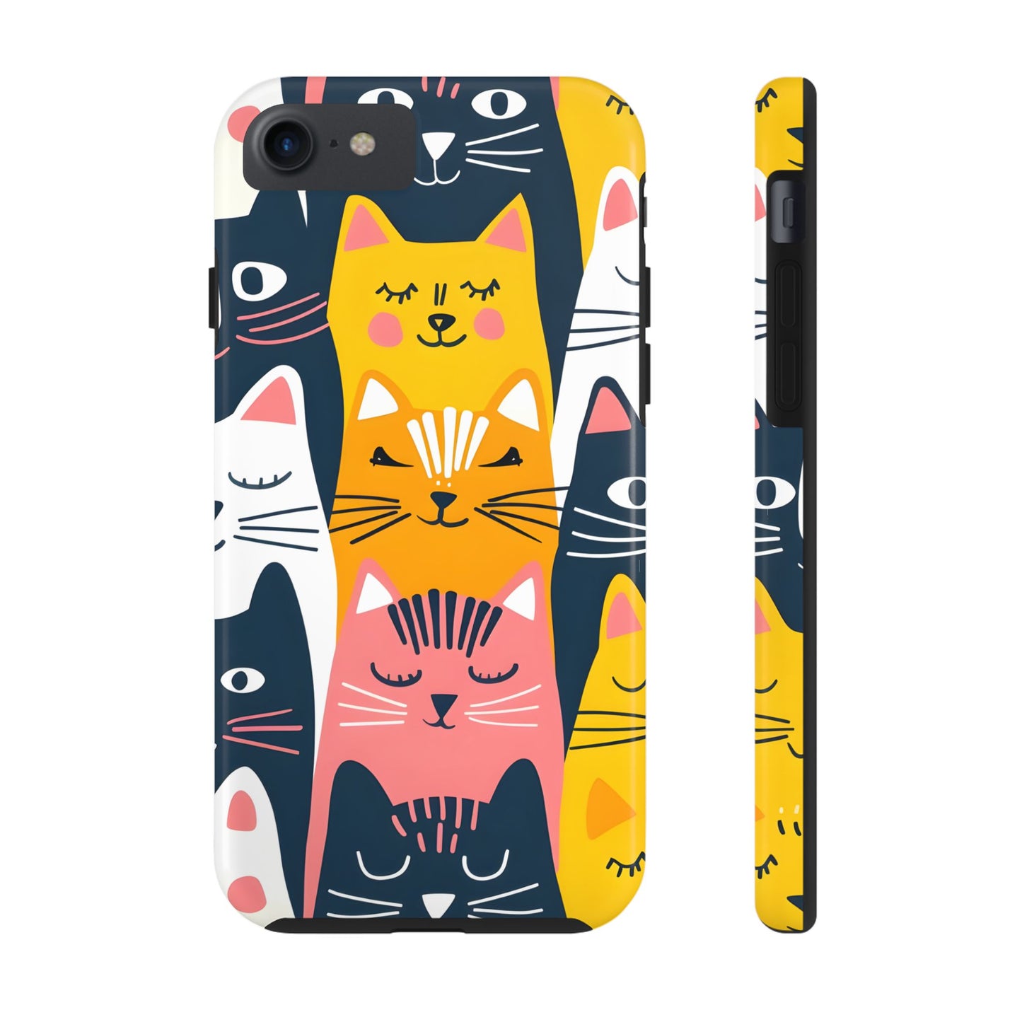 Cute cat illustration iPhone Case