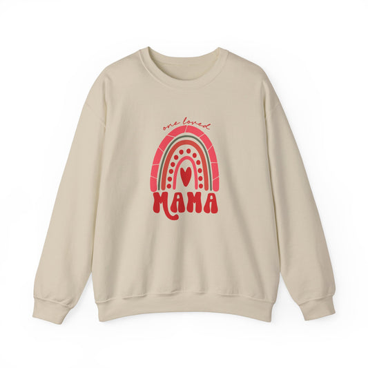 Sweat-shirt à col rond unisexe One Loved Mama Heavy Blend™