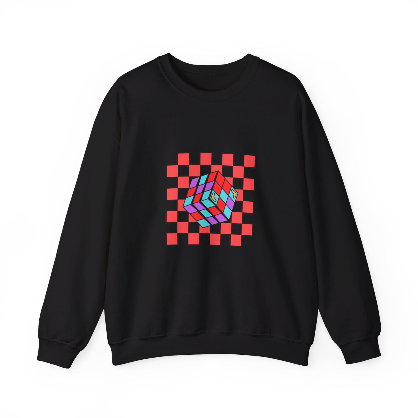 Retro Rubik's Cube Unisex Heavy Blend™ Crewneck Sweatshirt