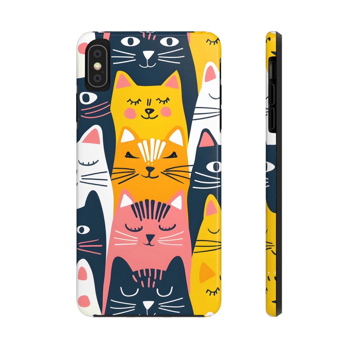 Cute cat illustration iPhone Case