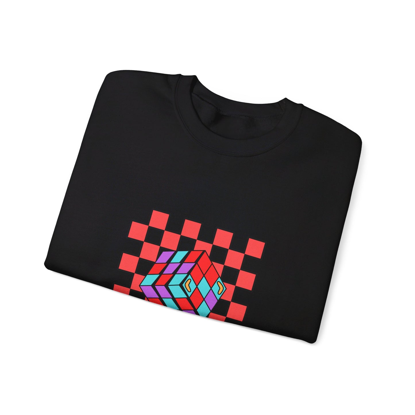 Retro Rubik's Cube Unisex Heavy Blend™ Crewneck Sweatshirt